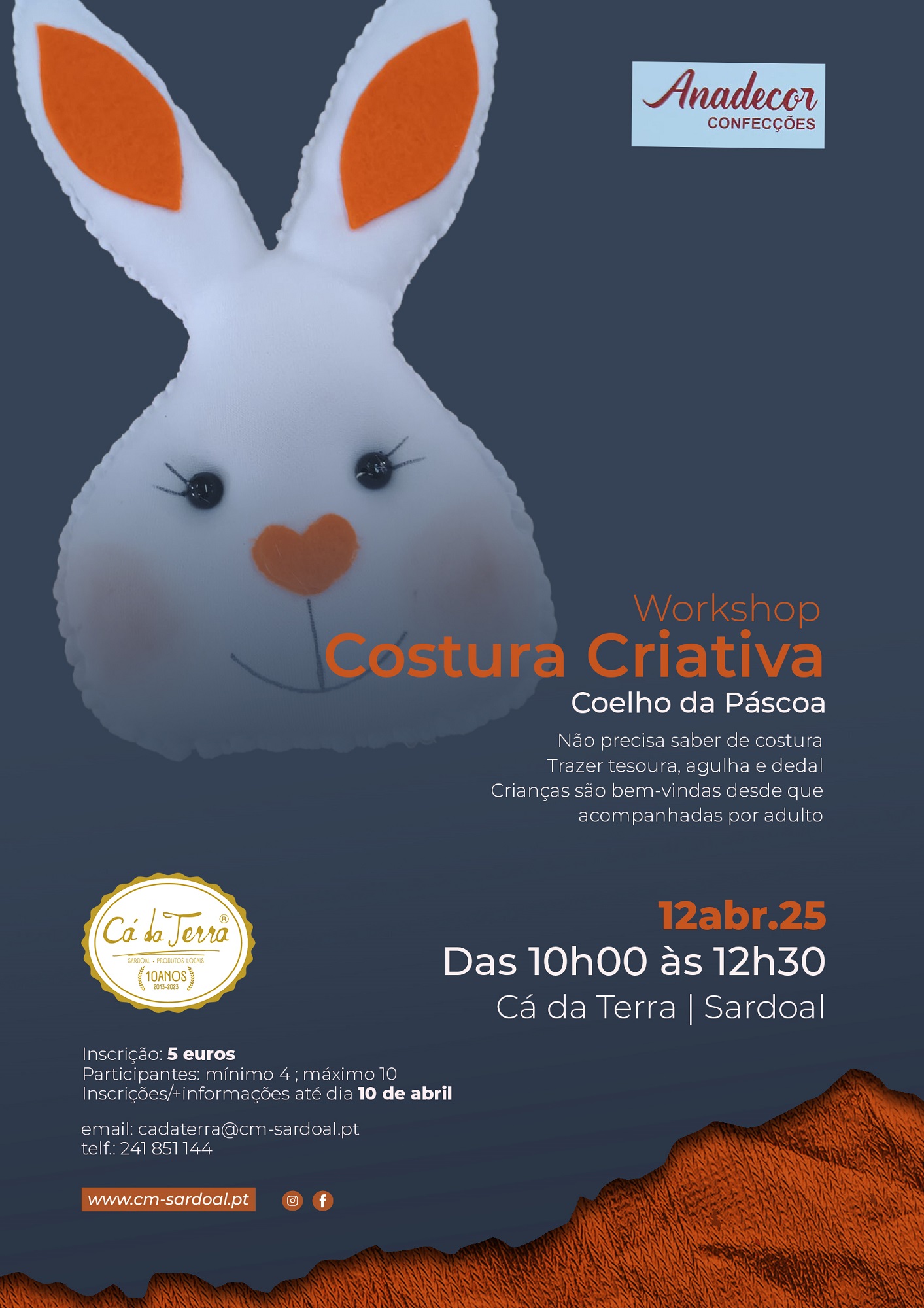 Workshop de  Costura Criativa - Coelho da Páscoa